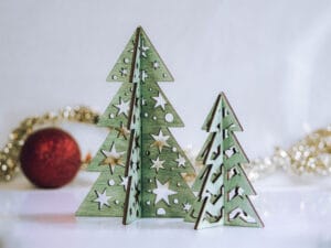 Handcrafted Wooden Christmas Trees - Individual Styles and Sizes
