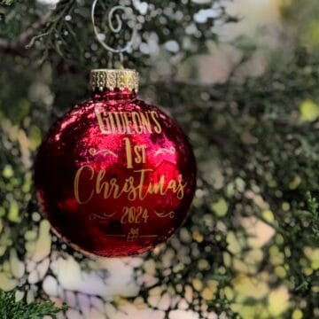 Personalized "Baby's 1st Christmas" Ornament - 2024